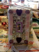 Pink and Purple Mosaic Tile Lightswitch Cover