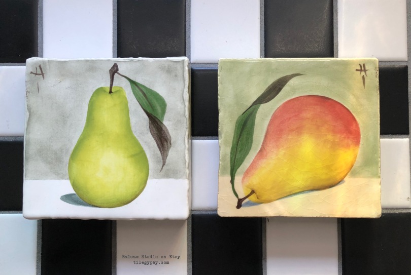 pears-tile-coasters-italian